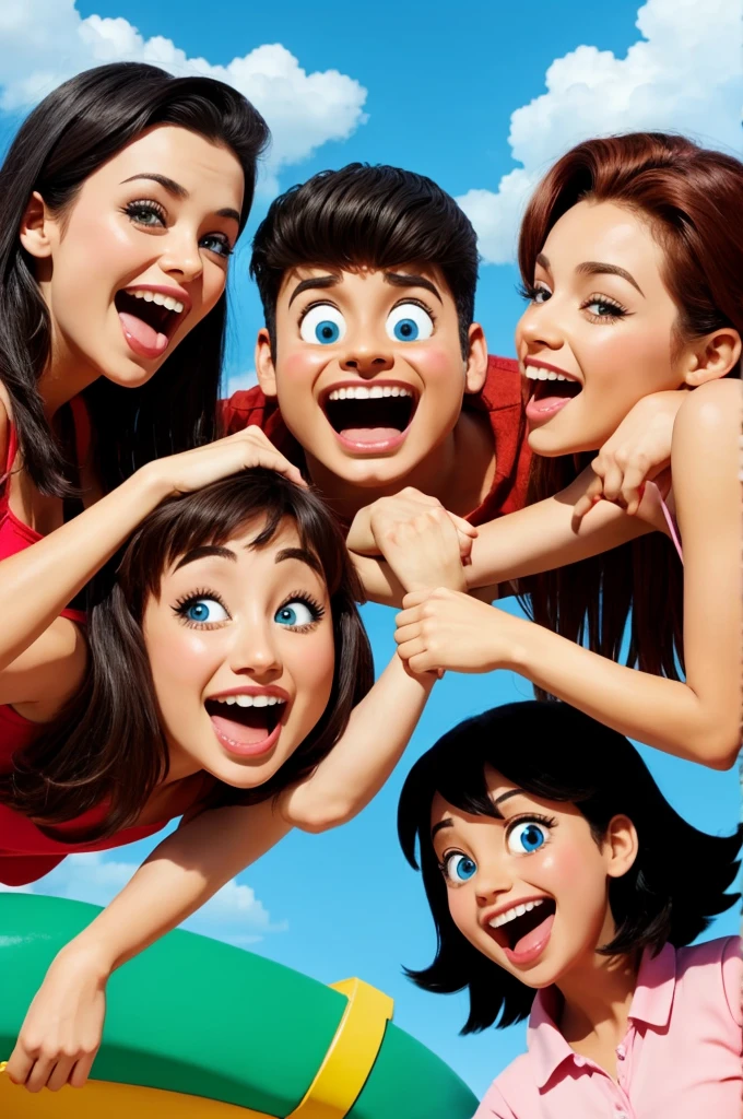 Four crazy friends animated