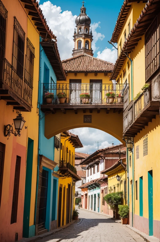 Create a Bogotá travel guide cover, in Colombia
