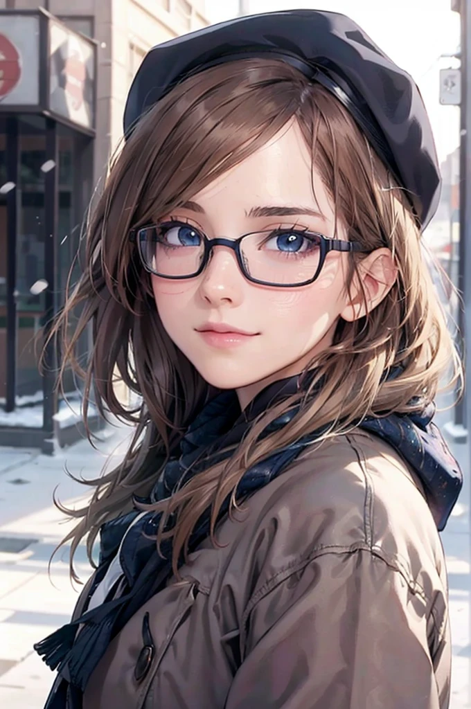 最high quality, high quality, High resolution, high quality texture, high quality shadows, High resolution, Beautiful details, Detailed CG, Detailed Texture, Realistic representation of face, Realistic, colorful, delicate, Cinematic Light, Side light, Lens flare, Ray Tracing, sharp concentrated, (1 Girl,concentrated:1.3), ( Intricate details, compensate, PureErosFaceV1:0.5), (細部まで美しいdelicateな顔, 緻密で美しいdelicateな瞳, Perfect Facial Proportions, Dense skin, Optimal ratio of four fingers to one thumb, Beautiful breasts, Beautiful Hips, Smooth upper abdomen, Tilt,Blue Eyes Glasses Mature Woman Duffle coat Woolen hat Scarf gloves Glasses blush Looking up night Falling snow new york Christmas tree adventurous journey gaze of love, impregnate me, lips of temptation, A sweet smile, 30 years old, full body
