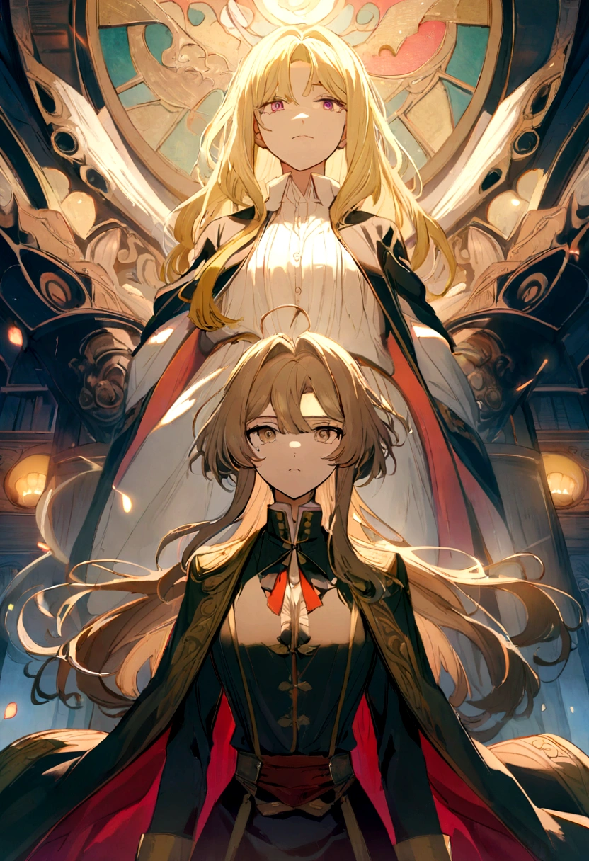 estilo anime, anime, ((mago)), ((Robes and magician hat)), homem maduro, tonificado, ((bruxo masculino)), 1st grade, parte mestre, absurdos, detalhes finos, hdr, sozinho, parte superior do corpo, charming expression, ((pele escura)), Magical runes around you, magic circle in the background, ele esta de frente
