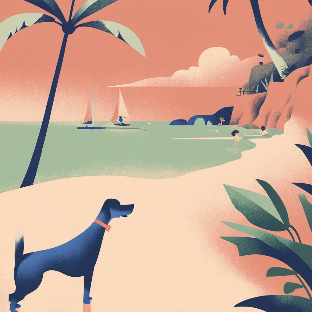 illstyle, illustration style, dog-or-paradise 