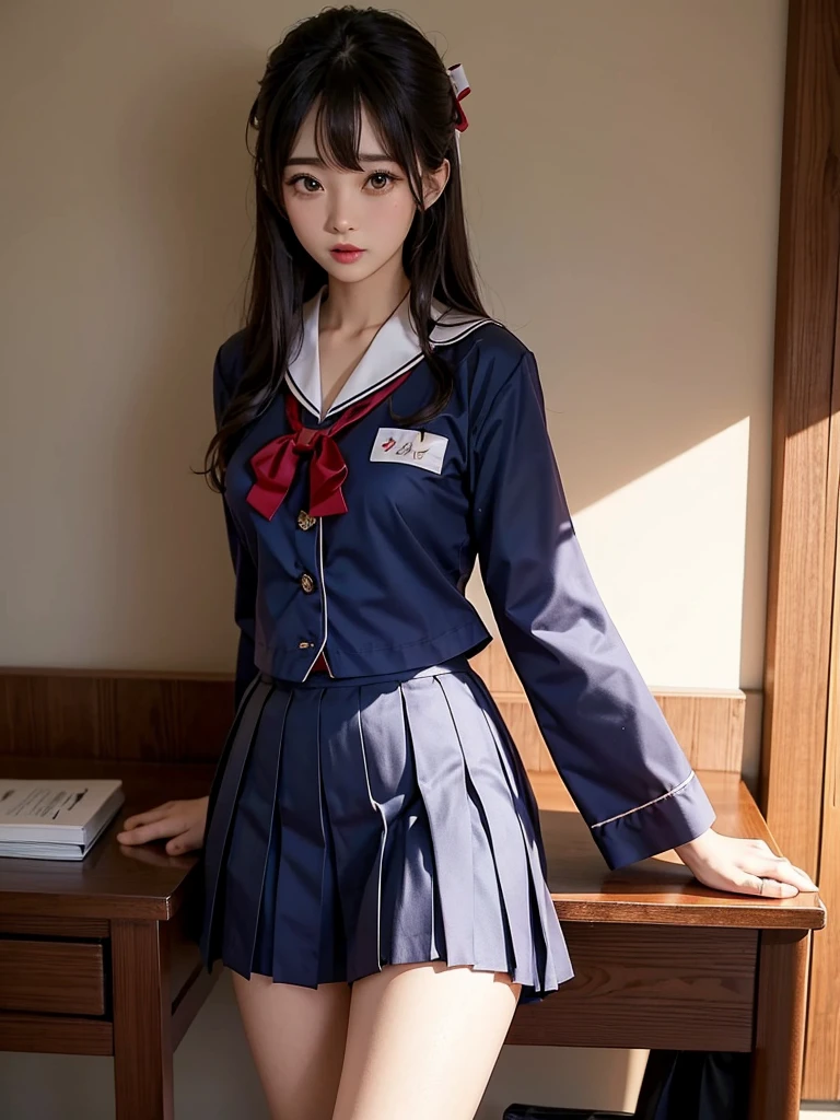 Pure desire Japanese bow school girl pleated skirt jk sexy sailor student emotional pajamas suit female jk fun