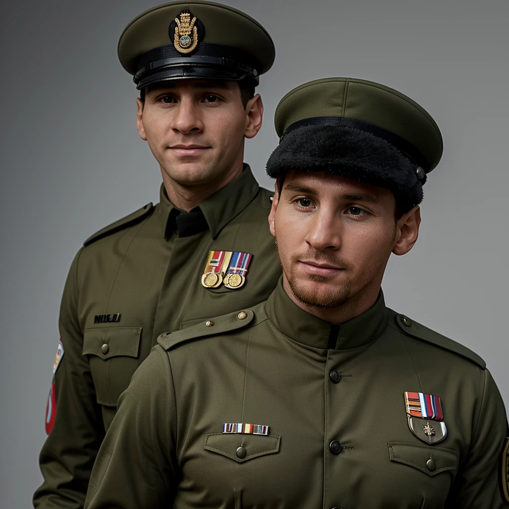 Messi con uniforme militar de la Alemania