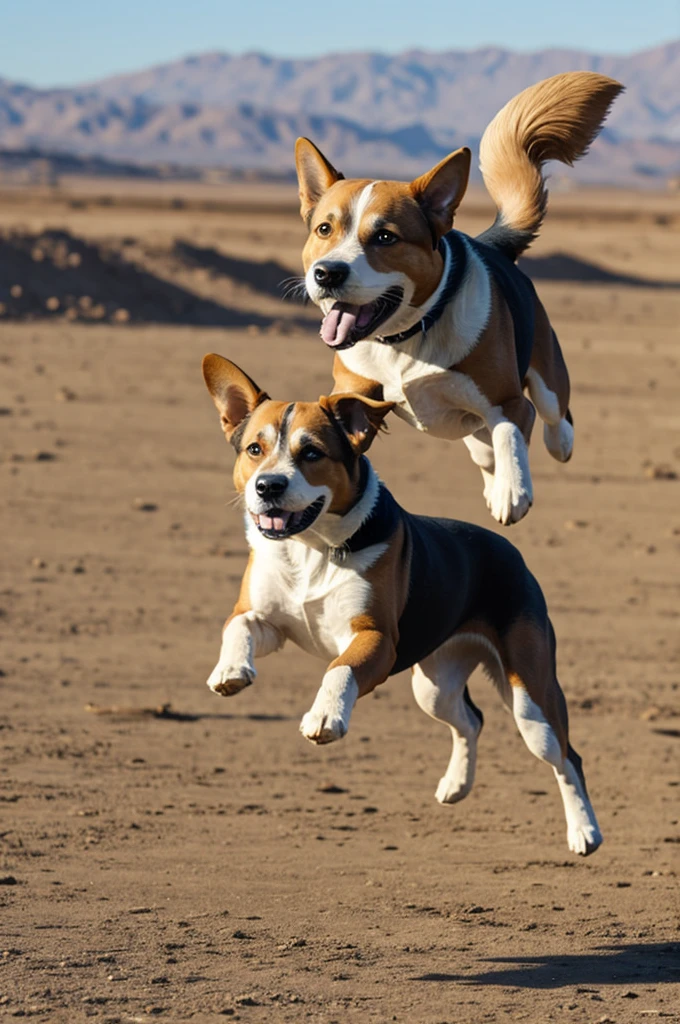 Un perro volando 