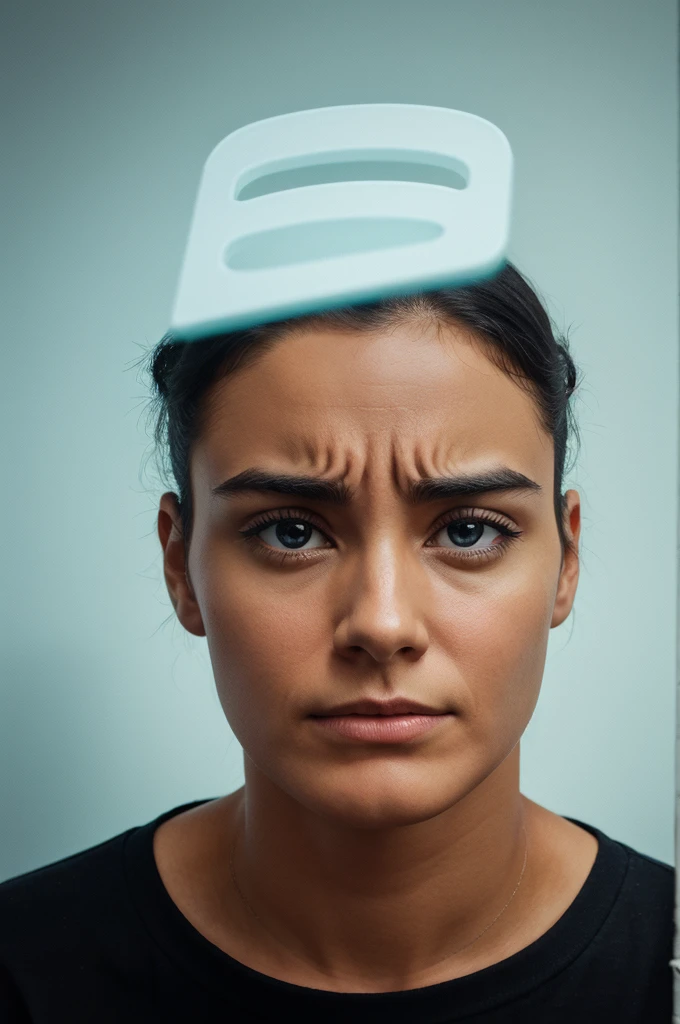 A basic advertising image based on a person facing social evils like anxiety depression etc.