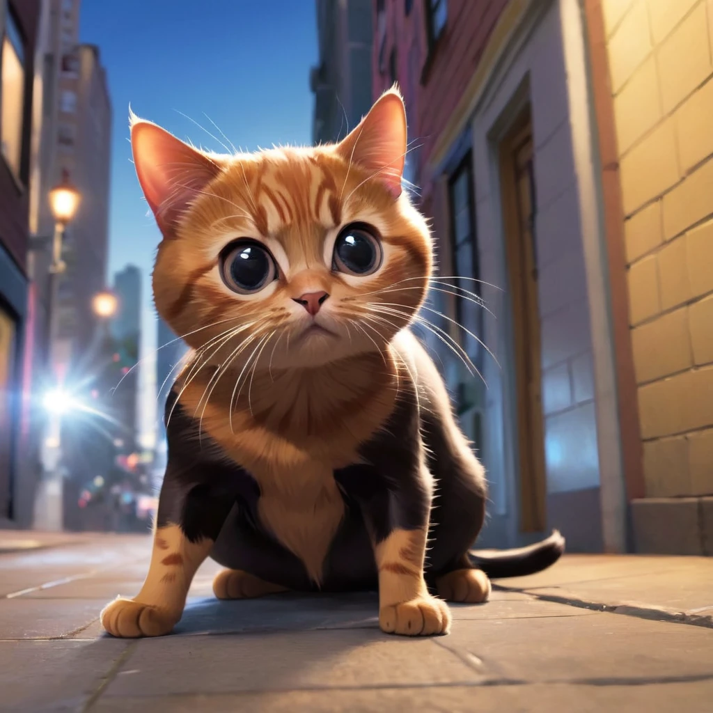 Peter Parker, o gatinh gordinho:Uma foto de um gatinho curioso olhando para uma teia de aranha.