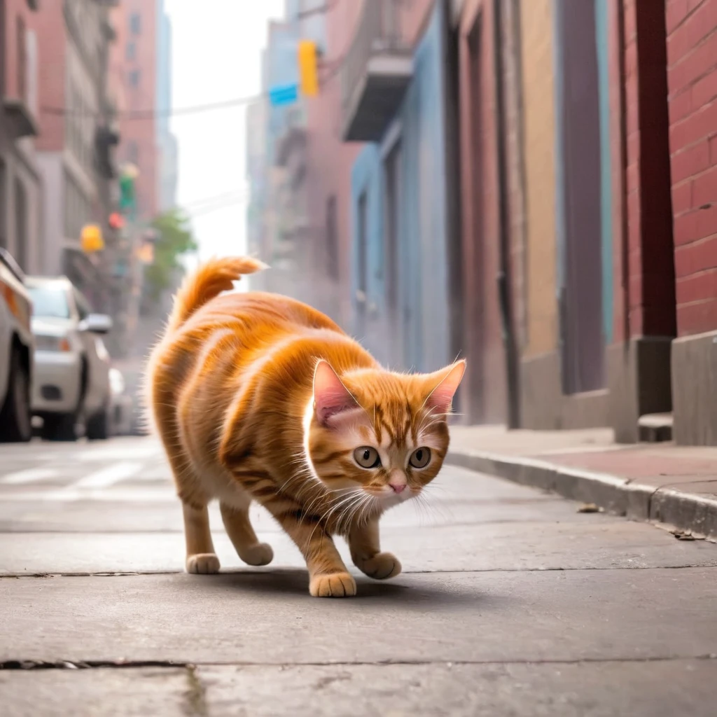 Peter Parker, o gatinh gordinho:Uma foto de um gatinho curioso olhando para uma teia de aranha.