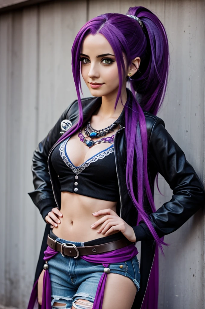 Jinx de league of leyends con ropa casual