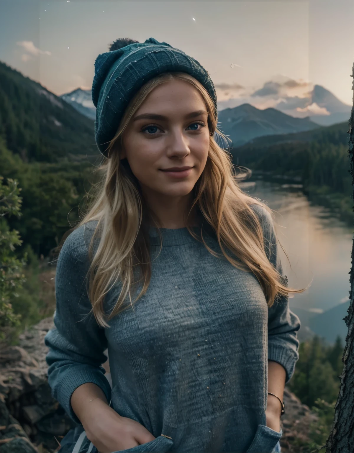 woods with mountains