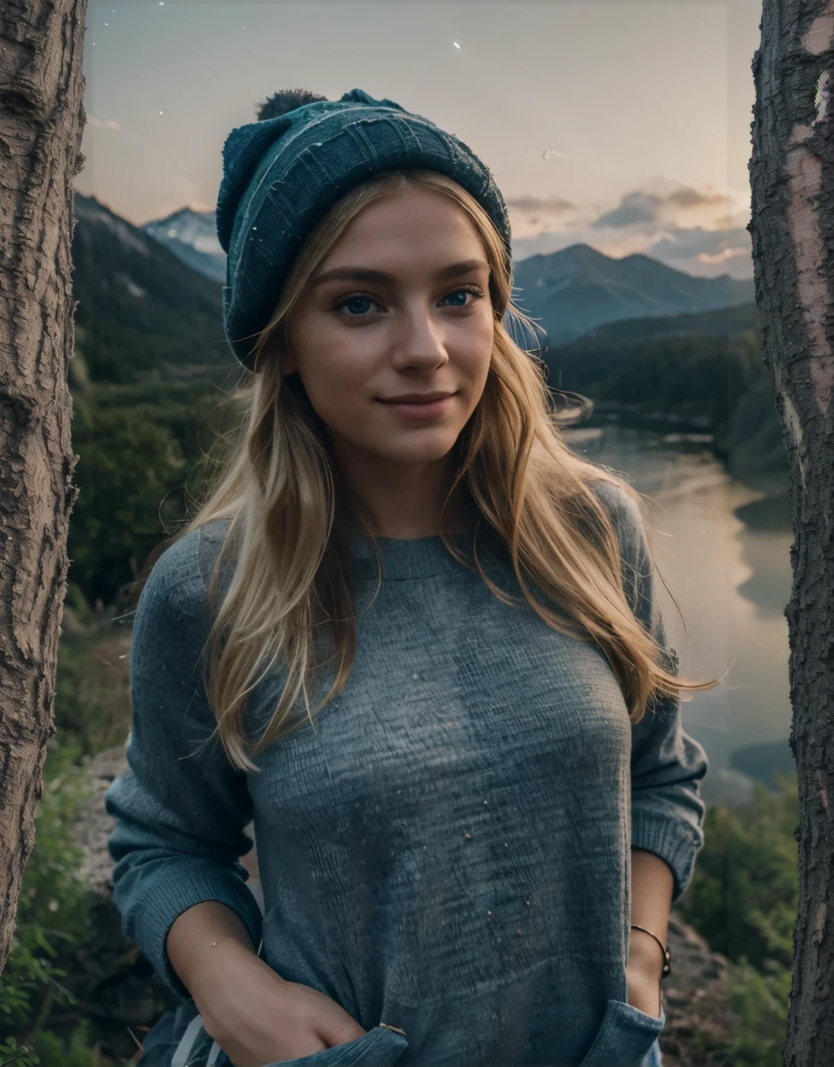 woods with mountains