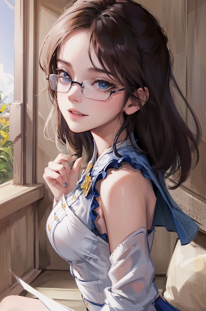 最high quality, high quality, High resolution, high quality texture, high quality shadows, High resolution, Beautiful details, Detailed CG, Detailed Texture, Realistic representation of face, Realistic, colorful, delicate, Cinematic Light, Side light, Lens flare, Ray Tracing, sharp concentrated, (1 Girl,concentrated:1.3), ( Intricate details, compensate, PureErosFaceV1:0.5), (細部まで美しいdelicateな顔, 緻密で美しいdelicateな瞳, Perfect Facial Proportions, Dense skin, Optimal ratio of four fingers to one thumb,  Beautiful breasts, Beautiful Hips, Smooth upper abdomen, Tilt,Blue Eyes　Glasses　Mature Woman　Ao dai Hanoi Old Quarter　Walking　adventurous journey　gaze of love, impregnate me, lips of temptation, A sweet smile, 30 years old, full body figure