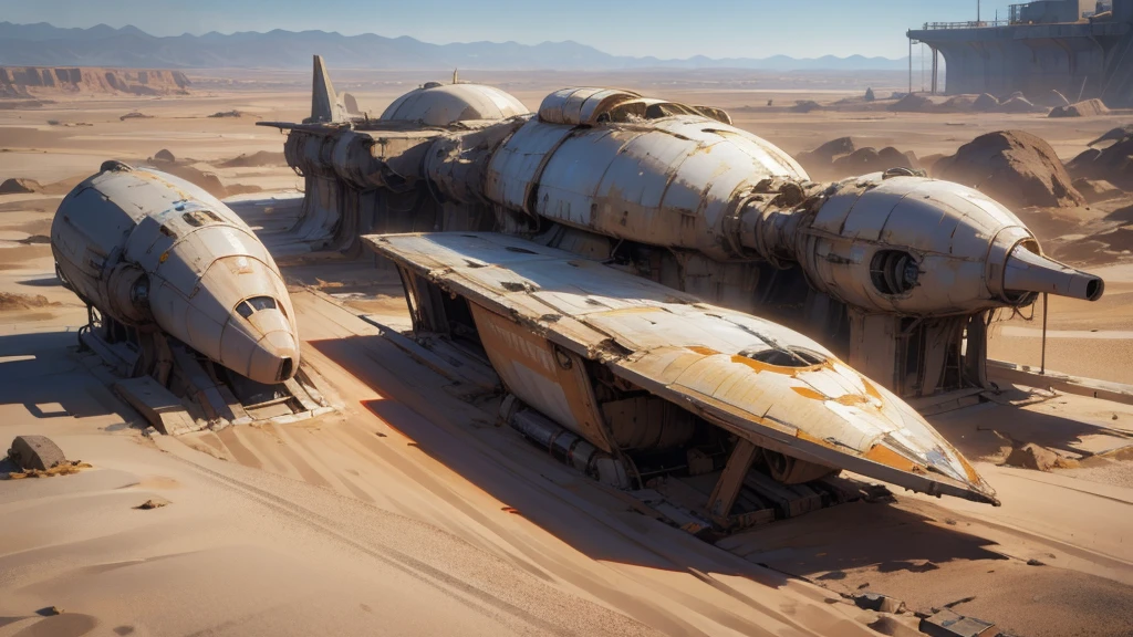 space aircraft, space ship, starship, desert, abadoned ship, disaster ship, abadoned structure, oval aircraft, covered by sand, covered by dune