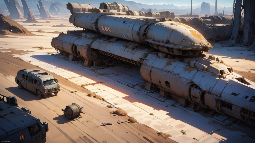 space aircraft, space ship, starship, desert, abadoned ship, disaster ship, abadoned structure, oval aircraft, covered by sand, covered by dune