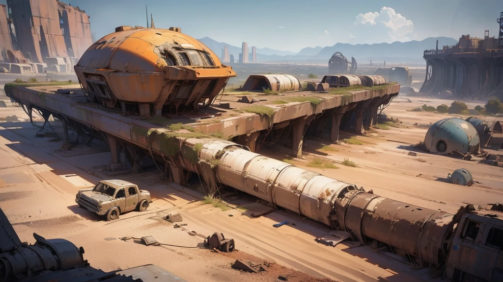 space aircraft, space ship, starship, desert, abadoned ship, disaster ship, abadoned structure, oval aircraft, covered by sand, covered by dune