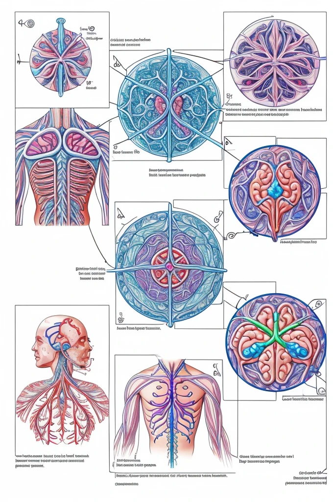 Create a drawing of the parasympathetic nervous system of its emergence in the central nervous system, to the target organs, differentiated preganglionic and postganglionic fibers specifying each of them and being a deeper image 