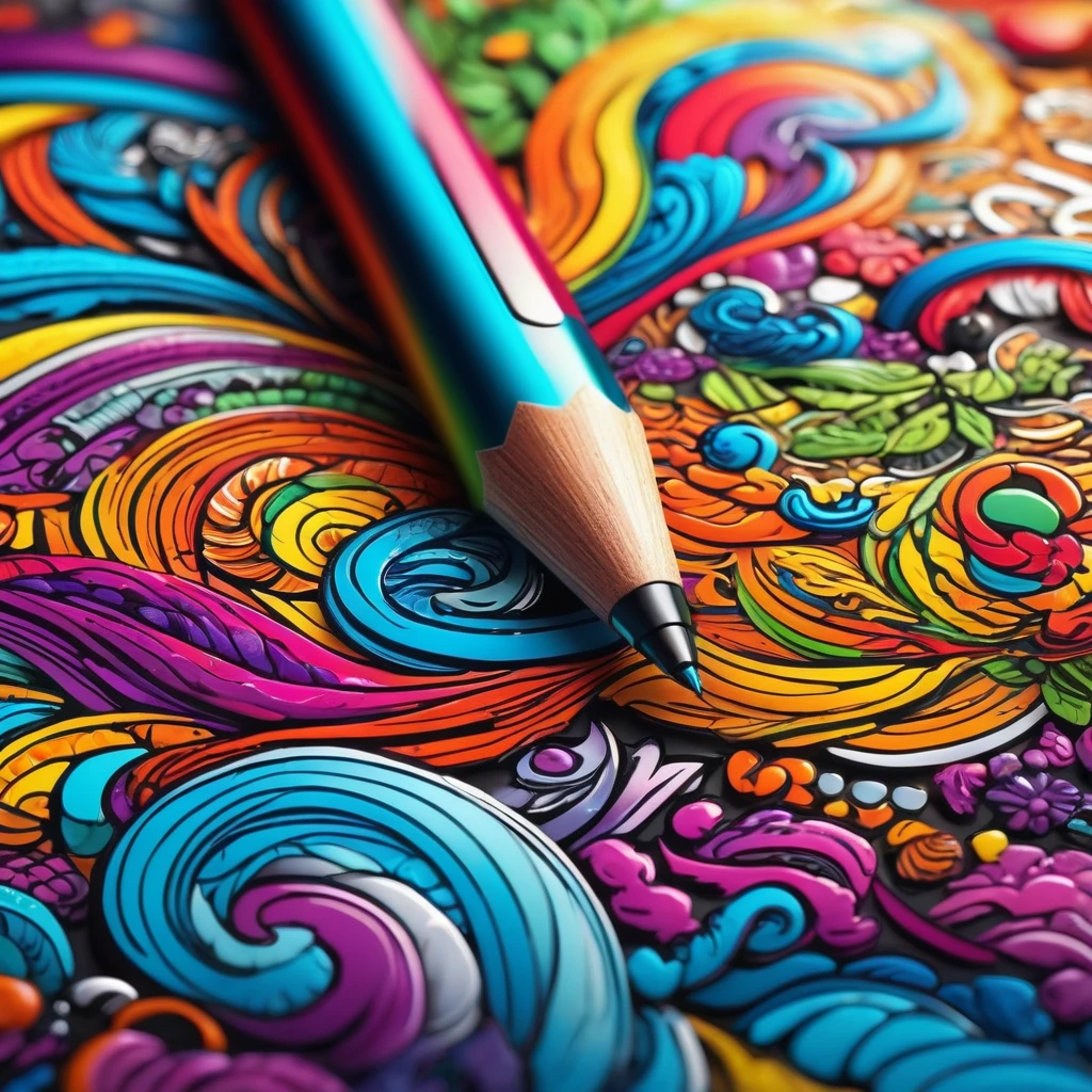 create an image demonstrating the style of ((Doodle)) style, Hyperrealism, 8K high resolution, Vibrant colors, Sharp focus, Very detailed