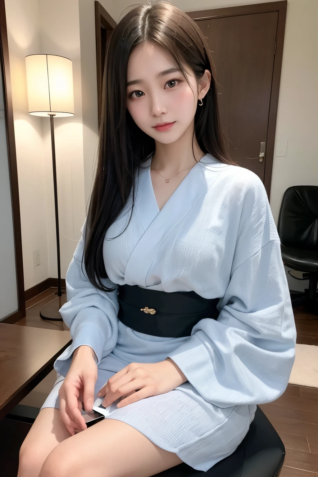 1 female，（Realistic，Realistic：1.5），（masterpiece），（Highest quality：1.4），（Hyper HD：1.2），（Raw photo：1.2），（Sharp focus：1.3），（Face Focus：1.2），Japanese Girls，Professional attire，（Young 17-year-old：1.1），（Smile：1.5），（Hairy Cut：1.6），（Beautiful Face：1.7），（Beautiful dress with attention to detail：1.4），（Professional photos of Japanese Girls&#39; breasts， （： 1.3）， （Wide open chest），Short, thin hair， （Both sides up）， （Simple gray background： 1.6）， Beautiful golden light， break， （big）， Beautiful and beautiful eyes， （Adorable），masterpiece, Highest quality, One girl,Tsukino Usagi,Gray background, gloves,