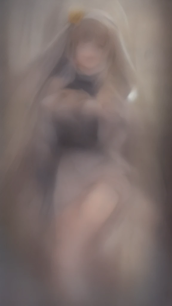 Nuns、Panties in full view、Light blue stripes々Panties、Big Breasts、beautiful girl、Praying、