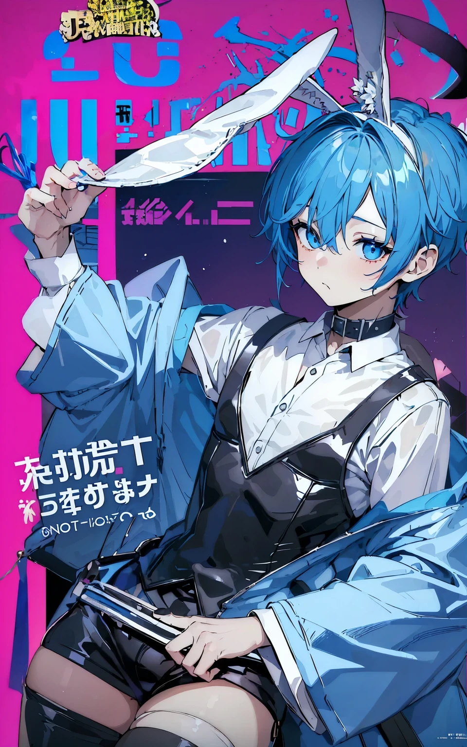 ((1boy)), rabbit ears, (masterpiece, best quality, high quality, highres, ultra-detailed)