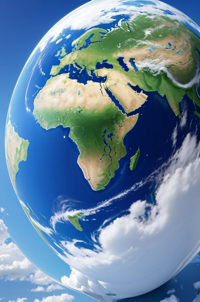 Imagem 3D do globo terrestre, porem sem agua 