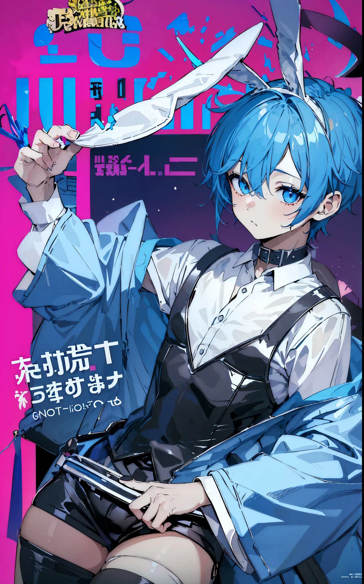 ((1boy)), rabbit ears, (masterpiece, best quality, high quality, highres, ultra-detailed)