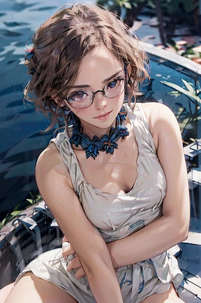 NSFW:1.5,最high quality, high quality, High resolution, high quality texture, high quality shadows, High resolution, Beautiful details, Detailed CG, Detailed Texture, Realistic representation of face, Realistic, colorful, delicate, Cinematic Light, Side light, Lens flare, Ray Tracing, sharp concentrated, (1 Girl,concentrated:1.3), ( Intricate details, compensate, PureErosFaceV1:0.5), (細部まで美しいdelicateな顔, 緻密で美しいdelicateな瞳, Perfect Facial Proportions, Dense skin, Optimal ratio of four fingers to one thumb, Beautiful breasts, Beautiful Hips, Smooth upper abdomen, Tilt,Blue Eyes Glasses Mature Woman Ao dai Halong Bay cruising adventurous journey gaze of love, impregnate me, lips of temptation, A sweet smile, 30 years old, full body figure