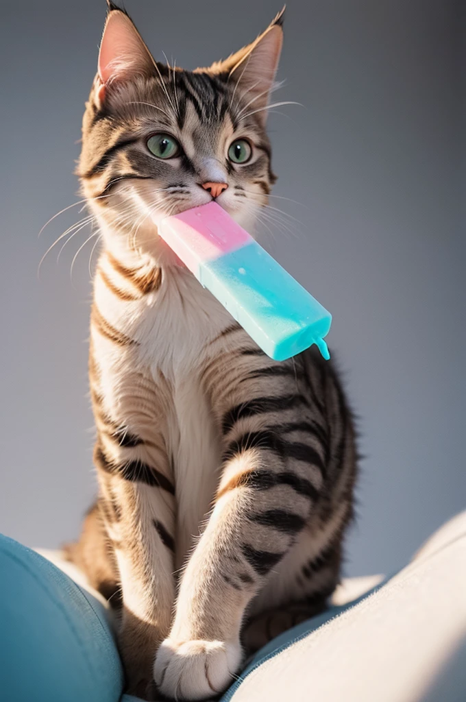 cat half popsicle