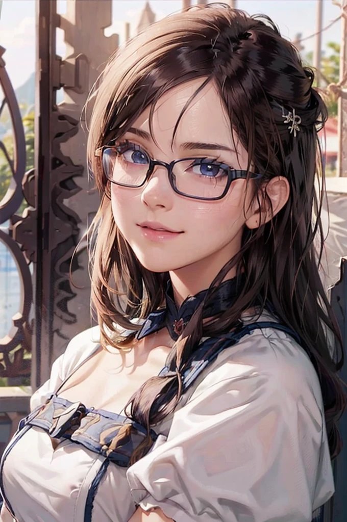 NSFW:1.5,最high quality, high quality, High resolution, high quality texture, high quality shadows, High resolution, Beautiful details, Detailed CG, Detailed Texture, Realistic representation of face, Realistic, colorful, delicate, Cinematic Light, Side light, Lens flare, Ray Tracing, sharp concentrated, (1 Girl,concentrated:1.3), ( Intricate details, compensate, PureErosFaceV1:0.5), (細部まで美しいdelicateな顔, 緻密で美しいdelicateな瞳, Perfect Facial Proportions, Dense skin, Optimal ratio of four fingers to one thumb,  Beautiful breasts, Beautiful Hips, Smooth upper abdomen, Tilt,Blue Eyes　Glasses　Mature Woman　Ao dai Halong Bay　cruising　adventurous journey　gaze of love, impregnate me, lips of temptation, A sweet smile, 30 years old, full body figure