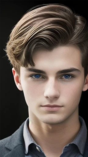 a young German man, focus on the face, color photo