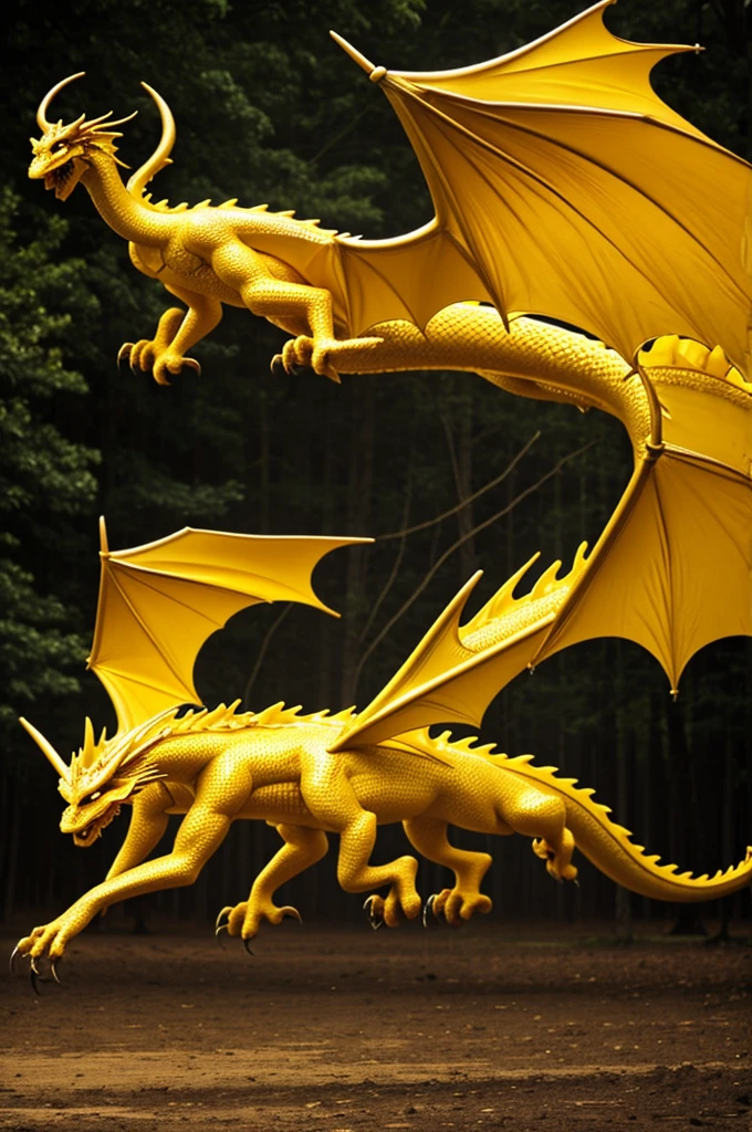 An almost transparent, slightly yellow dragon that represents air
