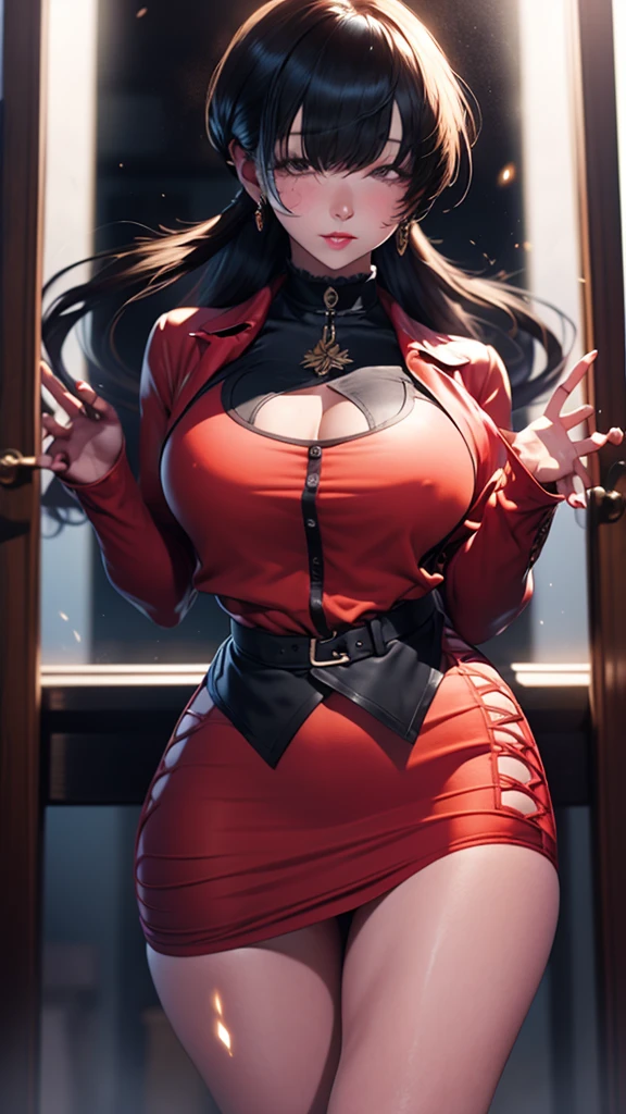 Shermie Blazer、High school girl uniform、Red checked skirt、JK style、jaket、to stand、A sexy、A slight smil、garterbelts、knee high socks、panthyhose、Beautifying the world、Unhappy、Transcendent beauty、Beautiful shape、wretched、ghosts、wraiths、Evil Spirit、Beautiful、boredom、Unusual beauty、Bewitching、Fornication、Hard Dark Gothic Makeup、twin-tail hair、Black Dark Eyeshadow、slaves、crying how bright、mourn、Sad songs、Good skin luster、Long hair straight hair、Dark Gothic Makeup、Dark smile、Expressions of sexual arousal、Fragrant beauty、age19、seductiv、look down from above、 slightly plump thighs、Strong sexual pleasure facial expressions、A look of shame、open your legs a little、masturbation、Obscene look、Stained glass background、masutepiece、Best Quality、Ultra-detailed、Refers to 5 books、Sweat glitters on my shoulders、Sweat glitters on my chest、Glitter of sweat on your face、Glitter of sweat on your thighs、Put your hand deep in your crotch、Panting look、Expression of sexual pleasure in anguish、Sweating profusely、Drunken face、Nasty Woman、pinkhair、