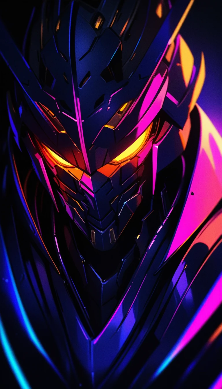 potrait of future badass samurai cyborg , detail armor , vibrant colour , [cinematic, soft studio lighting, backlighting, dark background] cinematic light , 4K , high contrast
