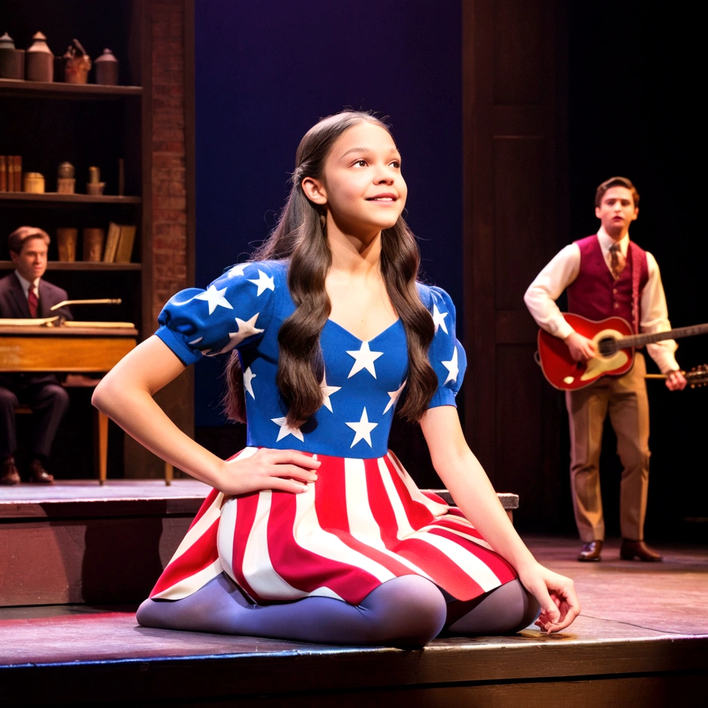 olivia rodrigo in a broadway production called so american