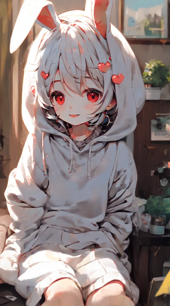 age girl，short crop top，hot pants，Queen，Shake ack view，Cord，shackle，red eyes，No underwear，pink hair，big ass，yful，stick out your tongue，Smile，sweat，secretion，Buttockup，sitting，Sit on the camera，back view，raised buttocks，love hking wet，Rabbit ears，transparent