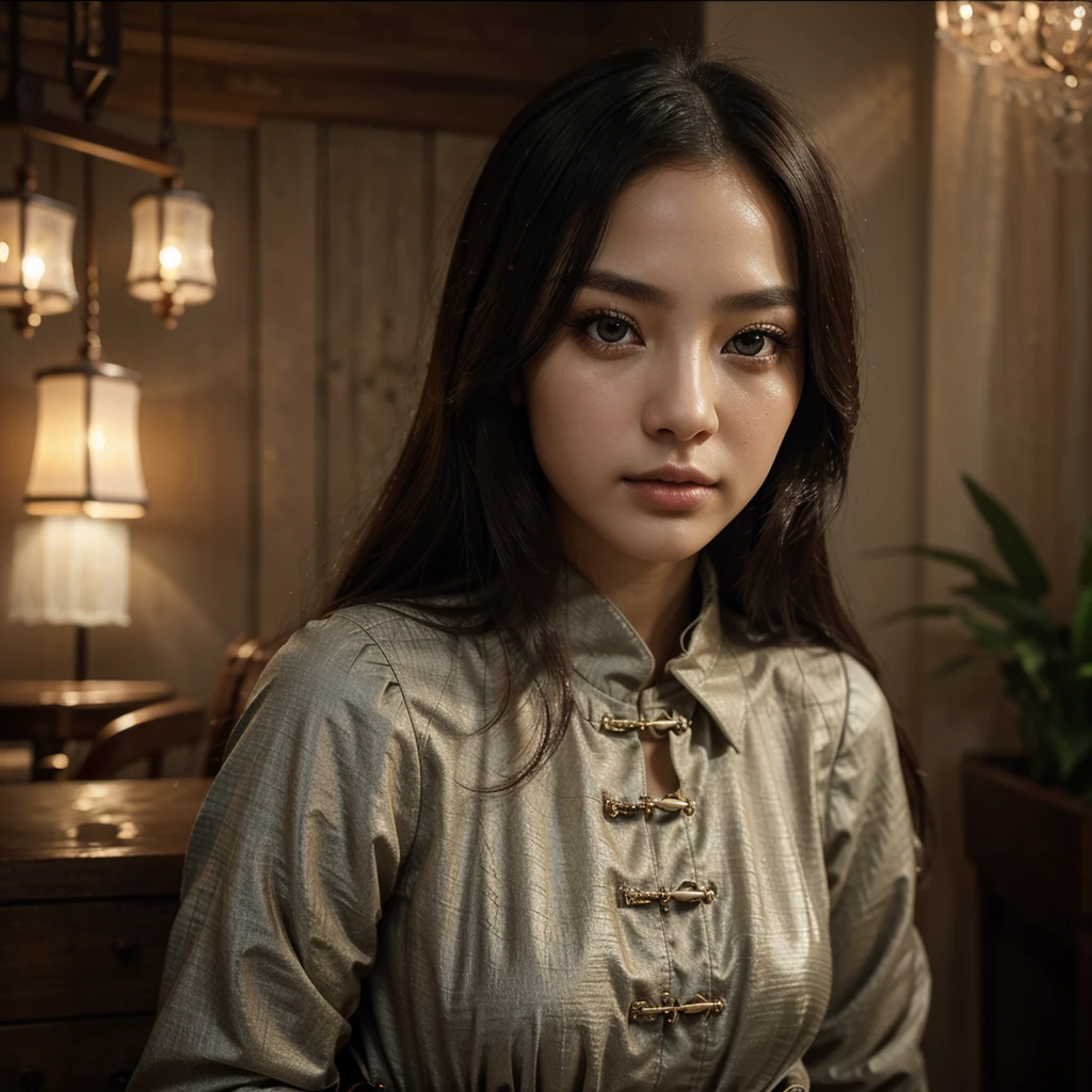 beautiful detailed eyes, beautiful detailed lips, extremely detailed eyes and face, long eyelashes, 1girl, beautiful chinese girl, cryptic trench, bag on shoulder, cinematic lighting, dramatic lighting, highly detailed, photorealistic, 8k, 4k, ultra-detailed, masterpiece, (best quality:1.2), (realistic:1.37), intricate details, vibrant colors, warm color palette, soft focus, ethereal atmosphere