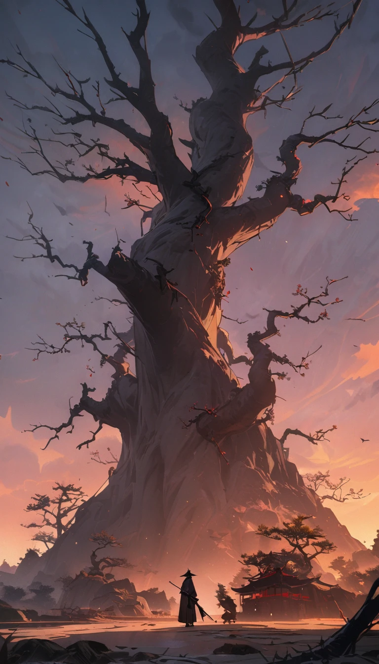 masterpiece, high quality, high resolution,8K, Chinese painting ,, Dead vines, old ((Trees)), dusk ((crow)) Don&#39;t cry,, ((A small bridge)), flowing water,Journey to the West，Journey to the West，Sun Wukong，Sun Wukong，The Monkey King，Golden Cudgel，Golden Cudgel，Fixing the sea god needle，totem (((Luxurious ancient buildings))),  (Sun Wukong:1.6),, Cold wind blows westward ((An old road)),, When the sun sets, My heart ached with the anger of loneliness,,