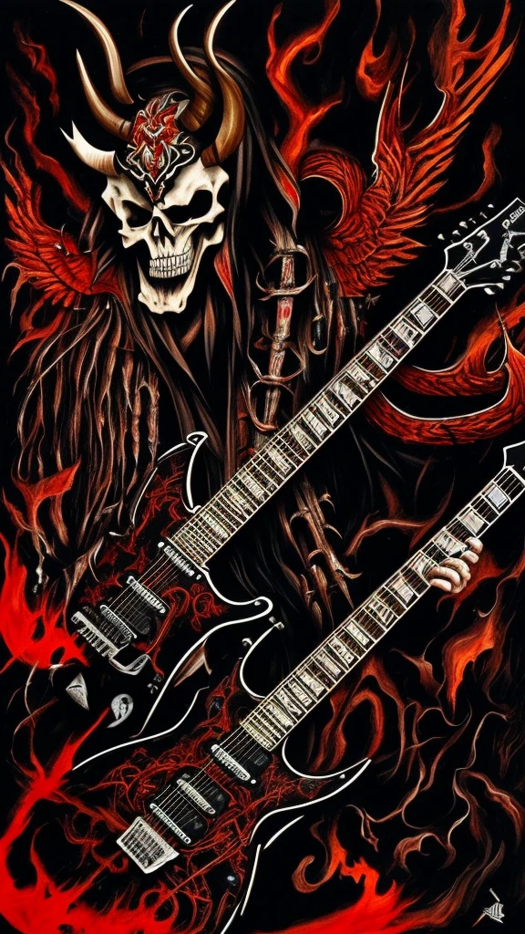 A demonic bones guitar