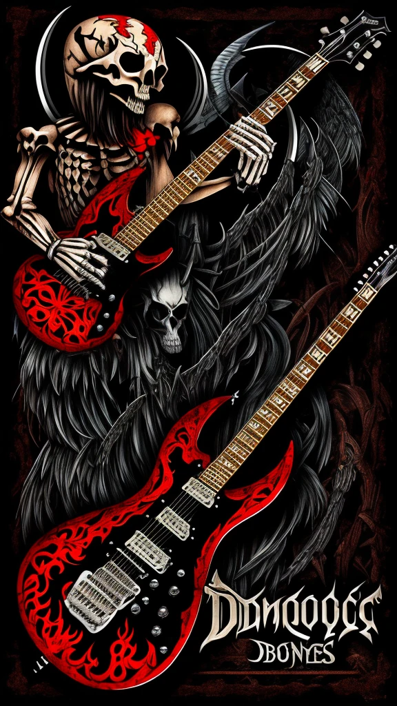 A demonic bones guitar