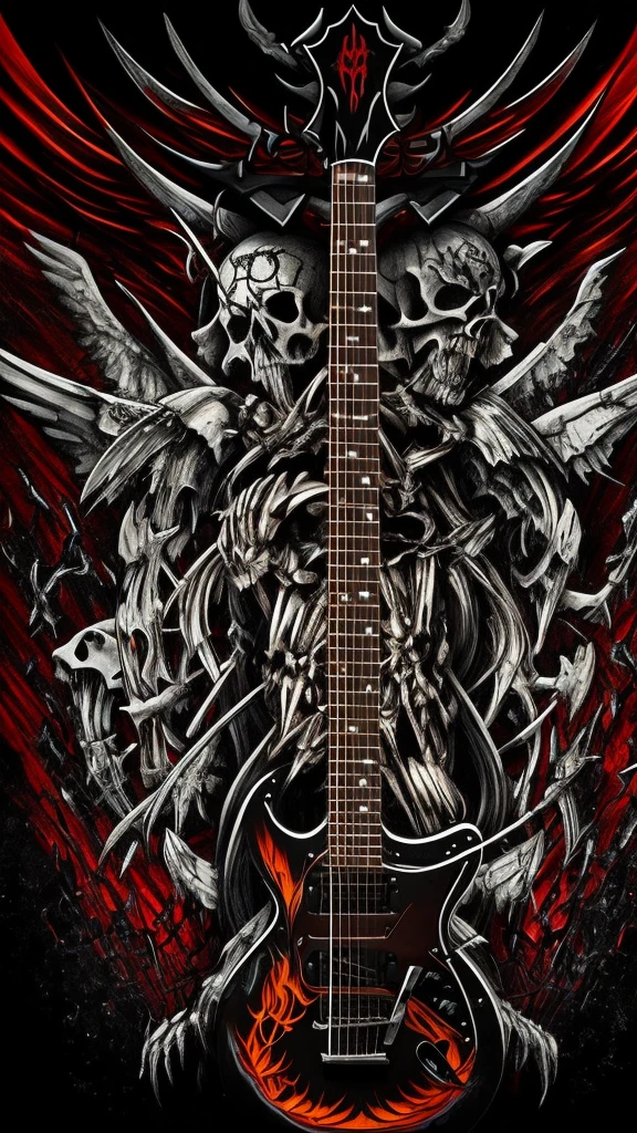 A demonic bones guitar
