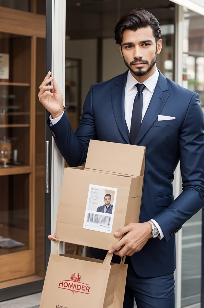 Homem elegante vendedor 