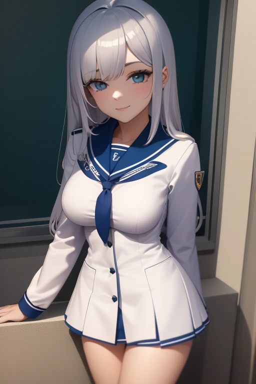 Uma garota com uniforme escola muito sexy