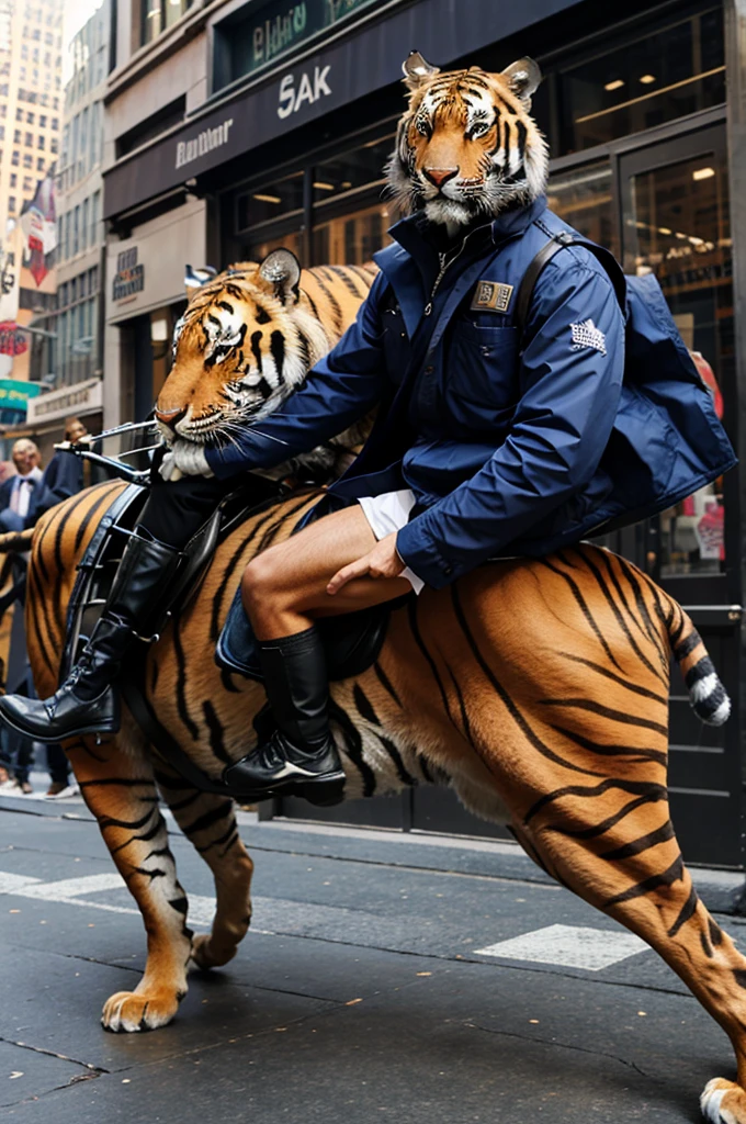 Riding with tiger wall Street NewYork. 