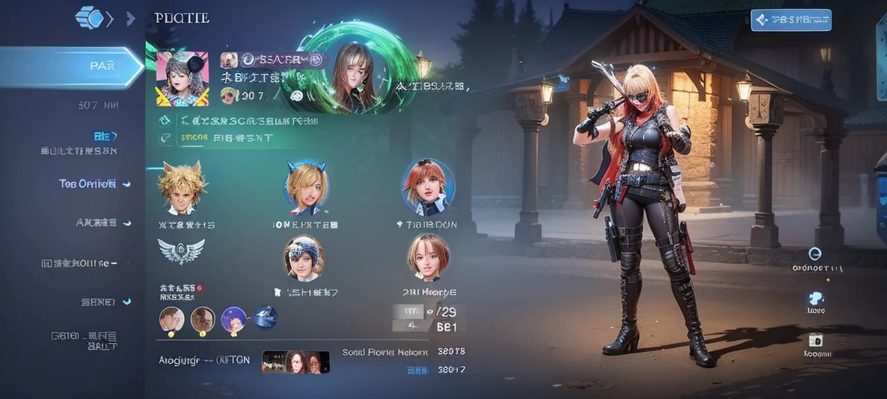 a close up of a woman with a gun in her hand, red long hair, red lips glossy, 8k, ultra hd, ultra detailed texture, hyper realistic, masterpiece, detailed texture, detailed face, detailed skin, detailed lighting, (photorealistic:1.5), best quality, beautiful lighting, cinematic lighting, professional lighting, ultra highres, realistic, detailed hair, real hair, high quality, (realskin:1.5), extremely detailed, finely detail, ultra-detailed, braids, eye patch, left eyepatch,