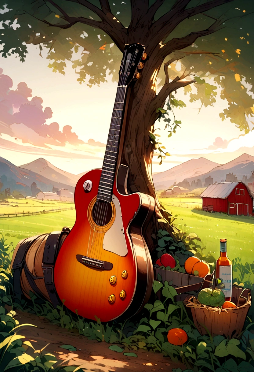 Guitar on the farm
