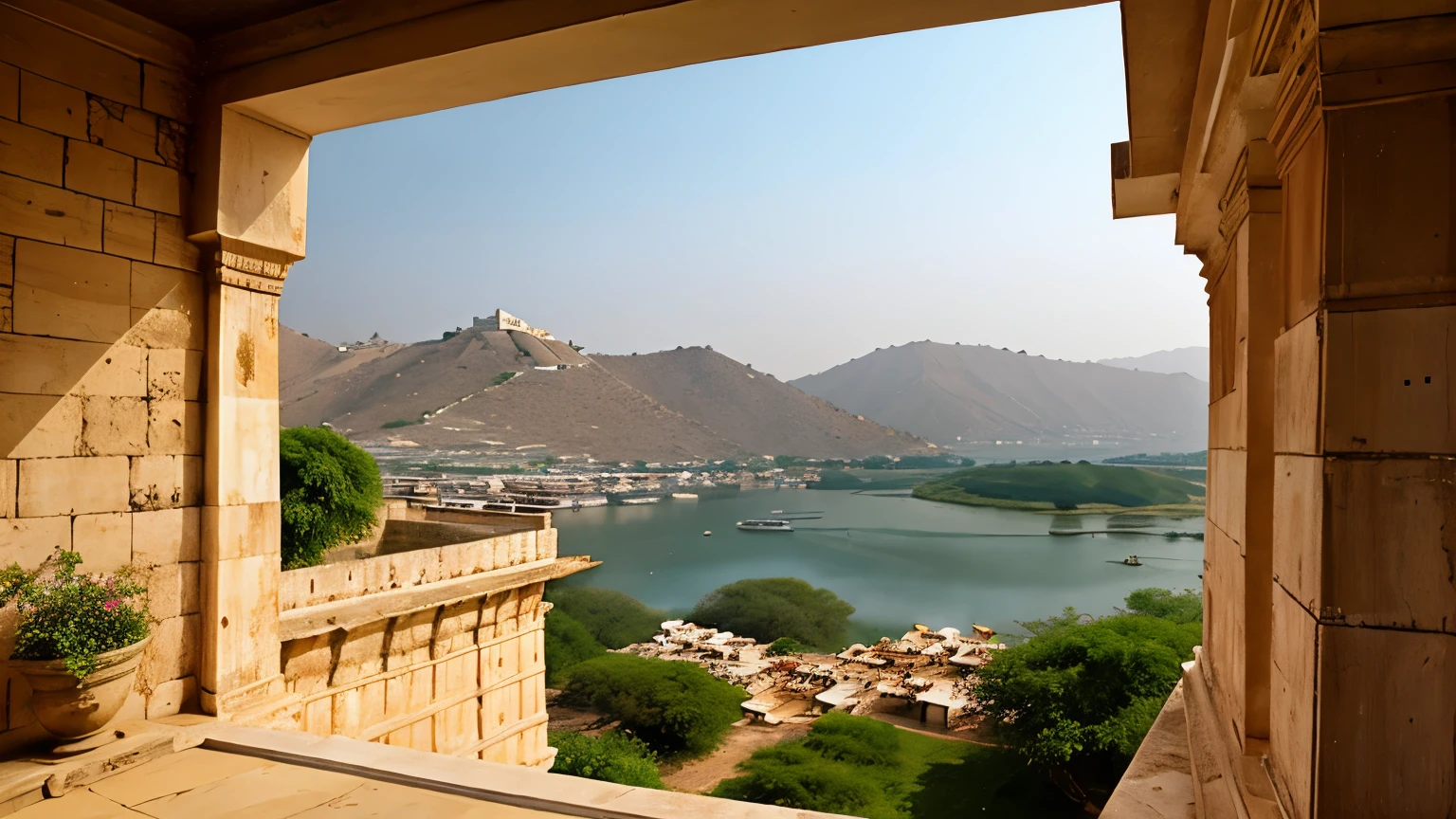 This is the Udaipur Fort. This is the outside view of the fort. There are soldiers outside and above the fort to protect the fort