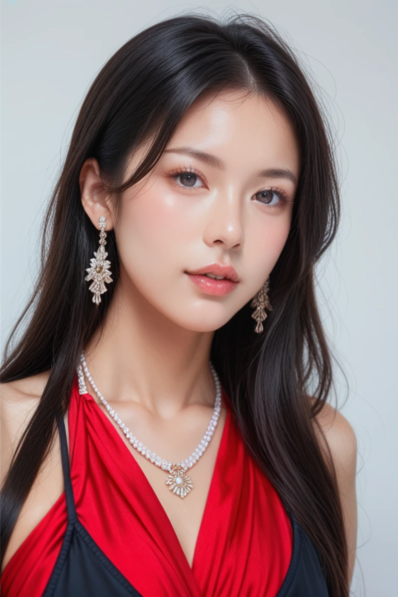 score_9, score_8_superior, score_7_superior,Beautiful woman, 18-year-old,
Black Hair, Long Hair, Wearing a bikini, detailed skin texture and pores ,(Detailed glans) Beautiful mouth and face, Earrings, necklace,