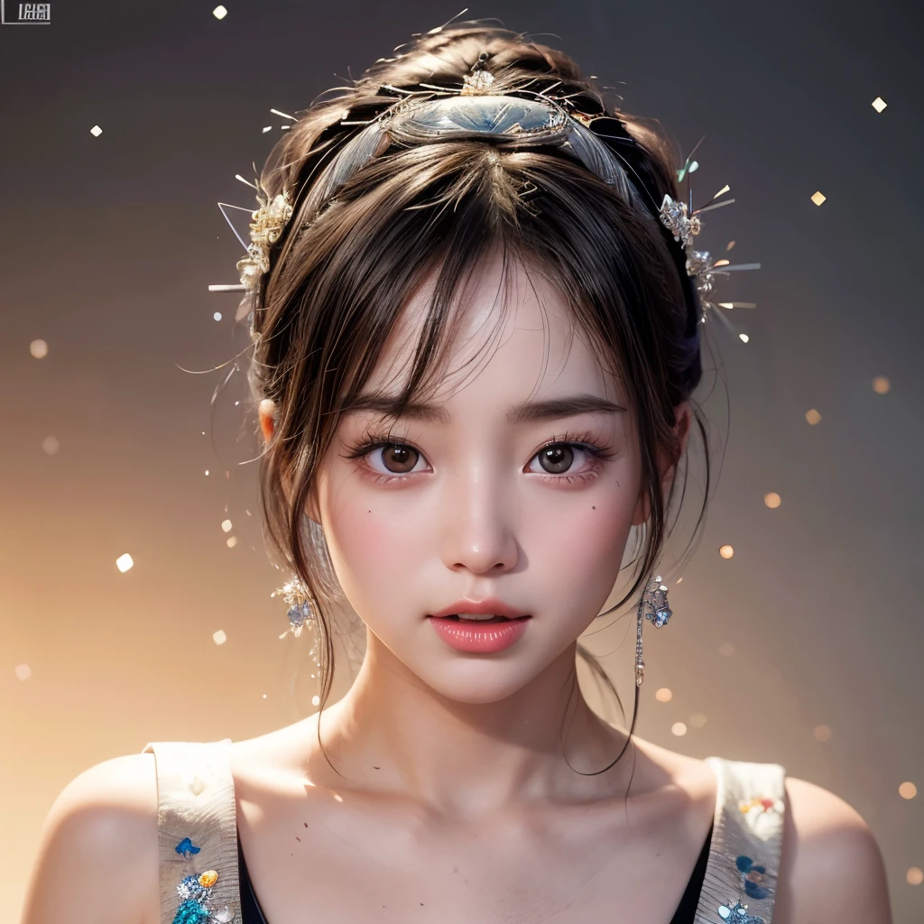 NSFW, 8k, High-level, absurd, masterpiece, best quality, primitive, very detailed CG, very detailed wallpaper, perfect lighting, Extremely detailed (((The personifying " Mulan " as a Little Girl))), MysticSight, Tyndall effect, Tyndall scattering, Studio gray background with (many Dazzling RainbowColor particles BokeH:1.28), (RoundlyButts, ThighGap), (Exposed:0.4), (Assfocus with looking ahead), BREAK (NOGIZAKA face variations) Extremely Detailed very KAWAII face variations, perfect anatomy, Childish, captivating gaze, elaborate detailed Eyes with (sparkling highlights:1.28), long eyelashes、Glossy RED Lips with beautiful details, Coquettish tongue, Rosy cheeks, Radiant PearlSkin with clear transparency . { (Dynamic LifeLike expressions:1.4) | :d) }, (large eyes:-1) .