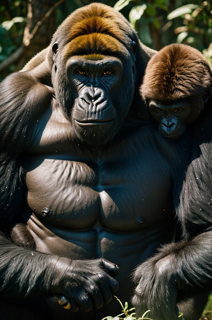 Gorilla punches yeti