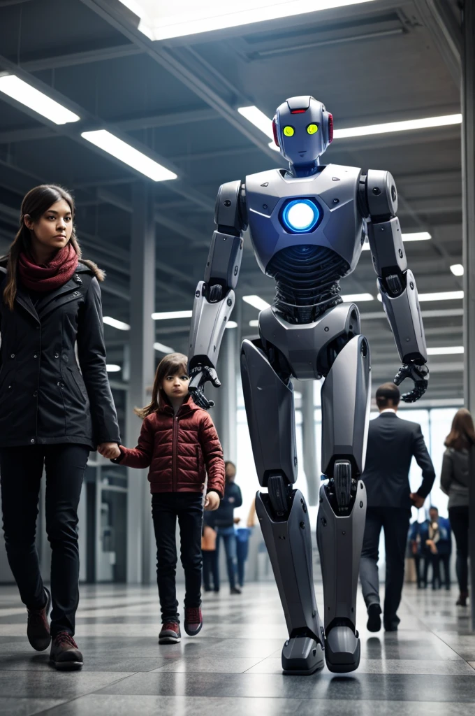 Robot controlling human beings