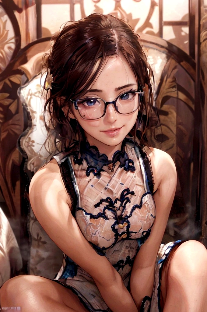 NSFW:1.5,最high quality, high quality, High resolution, high quality texture, high quality shadows, High resolution, Beautiful details, Detailed CG, Detailed Texture, Realistic representation of face, Realistic, colorful, delicate, Cinematic Light, Side light, Lens flare, Ray Tracing, sharp concentrated, (1 Girl,concentrated:1.3), ( Intricate details, compensate, PureErosFaceV1:0.5), (細部まで美しいdelicateな顔, 緻密で美しいdelicateな瞳, Perfect Facial Proportions, Dense skin, Optimal ratio of four fingers to one thumb, Beautiful breasts, Beautiful Hips, Smooth upper abdomen, Tilt,Blue Eyes Glasses Mature Woman Ao dai Halong Bay cruising adventurous journey gaze of love, impregnate me, lips of temptation, A sweet smile, 30 years old, full body figure, sweat,missionary,1boy,penis,lying,vaginal, pov,spread legs,sex Pregnant women Pregnant belly